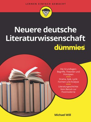 cover image of Neuere Deutsche Literaturwissenschaft f&uuml;r Dummies